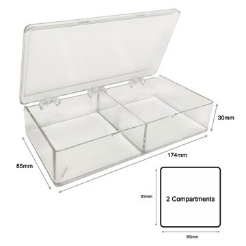 MTC&#8482; Bio MultiBox&#8482; for Western Blotting 2 compartments, L × W × D 85&#160;mm (311/32&#160;in.) × 85&#160;mm (311/32&#160;in.) × 30&#160;mm (13/16&#160;in.), for Novex Mini (8x8cm), Bio-Rad Mini (7x8cm) and others