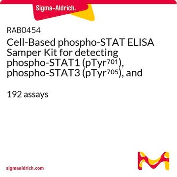 Cell-Based phospho-STAT ELISA Samper Kit for detecting phospho-STAT1 (pTyr701), phospho-STAT3 (pTyr705), and phospho-STAT5 (pTyr694) in cultured cell lines 192&#160;assays