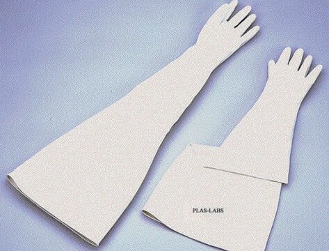 Plas-Labs butyl glove box gloves for 1 piece glove set, size 7 (for 8 in. ports)