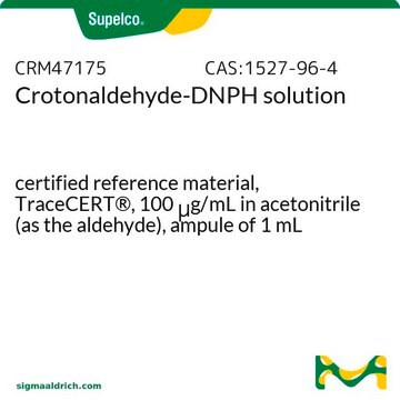 Crotonaldehyde-DNPH solution certified reference material, TraceCERT&#174;, 100&#160;&#956;g/mL in acetonitrile (as the aldehyde), ampule of 1&#160;mL