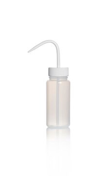 Azlon&nbsp;Square Shoulder Unvented Wash Bottles wide-neck, low-density polyethylene bottle, white polypropylene closure, capacity 250&#160;mL