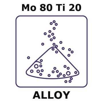 Molybdenum-titanium alloy, Mo80Ti20 powder, 45micron max. particle size, alloy pre-cursor, 100g