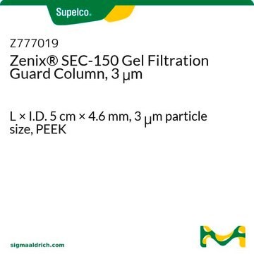 Zenix&#174; SEC-150 Gel Filtration Guard Column, 3 &#956;m L × I.D. 5&#160;cm × 4.6&#160;mm, 3&#160;&#956;m particle size, PEEK