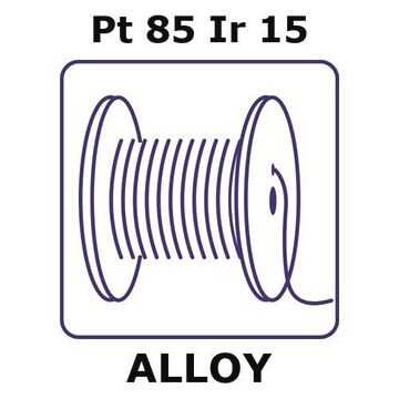 Platinum/Iridium wire, Pt85%/Ir 15%, 1.0&#160;mm diameter, length 0.1 m, temper as drawn