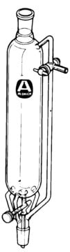 Aldrich&#174; addition funnel with stopcock on pressure-equalization arm capacity 1&#160;L, joint: ST/NS 29/32