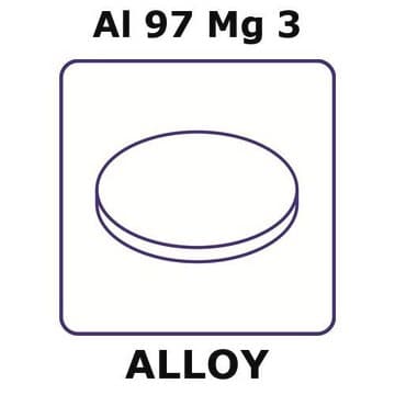 Aluminum-magnesium alloy, Al97Mg3 foil, 10mm disks, 0.25mm thickness, as rolled