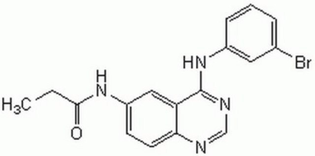 PD 174265 A potent, cell-permeable, reversible, ATP-competitive and selective inhibitor of EGF receptor (EGFR) tyrosine kinase activity (IC&#8325;&#8320; = 450 pM).