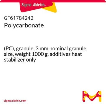 Polycarbonate (PC), granule, 3&#160;mm nominal granule size, weight 1000&#160;g, additives heat stabilizer only