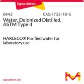 Water, Deionized Distilled, ASTM Type II HARLECO&#174; Purified water for laboratory use
