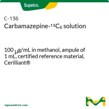 Carbamazepine-13C6 solution 100&#160;&#956;g/mL in methanol, ampule of 1&#160;mL, certified reference material, Cerilliant&#174;