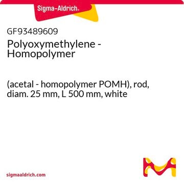 Polyoxymethylene - Homopolymer (acetal - homopolymer POMH), rod, diam. 25&#160;mm, L 500&#160;mm, white