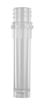 Screw cap tubes without caps, conical bottom, self-standing size 2.0&#160;mL, clear, pkg of 8x500caps/cs