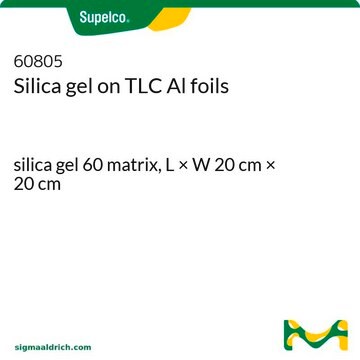 Silica gel on TLC Al foils silica gel 60 matrix, L × W 20&#160;cm × 20&#160;cm