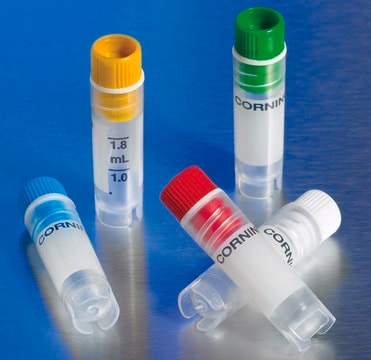 Corning&#174; cryogenic vial with washer assorted colors cap, sterile