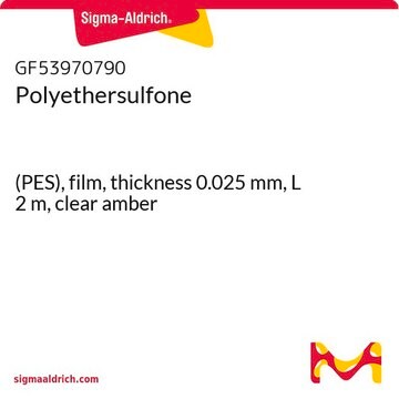 Polyethersulfone (PES), film, thickness 0.025&#160;mm, L 2&#160;m, clear amber