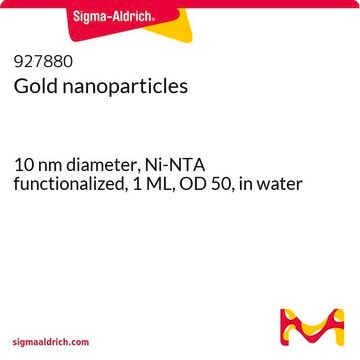 Gold nanoparticles 10&#160;nm diameter, Ni-NTA functionalized, 1 ML, OD 50, in water