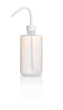 Azlon Square Shouldered Wash Bottles with jet-tip aperture low-density polyethylene bottle, capacity 500&#160;mL
