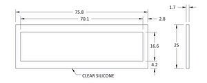 Grace Bio-Labs silicone gasket for ProPlate&#174; microarray system fits 1 well, size 16.5&#160;mm × 70&#160;mm