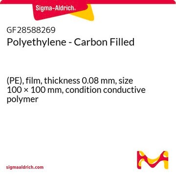 Polyethylene - Carbon Filled (PE), film, thickness 0.08&#160;mm, size 100 × 100&#160;mm, condition conductive polymer