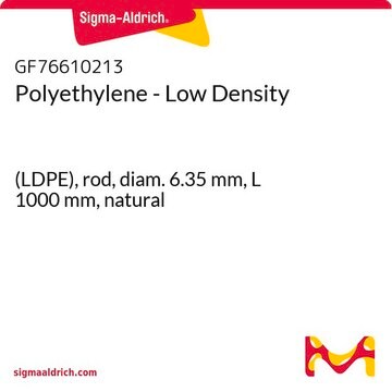 Polyethylene - Low Density (LDPE), rod, diam. 6.35&#160;mm, L 1000&#160;mm, natural