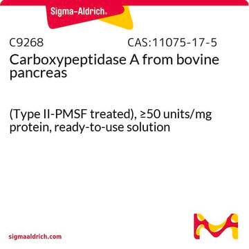 Carboxypeptidase&#160;A from bovine pancreas (Type II-PMSF treated), &#8805;50&#160;units/mg protein, ready-to-use solution