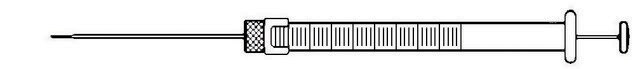 Hamilton&#174; syringe, 700 series, removable needle 725RN, volume 250&#160;&#956;L, needle size 22s ga (bevel tip), needle L 51&#160;mm (2&#160;in.)