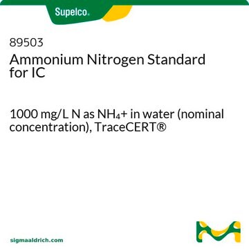 Ammonium Nitrogen Standard for IC 1000&#160;mg/L N as NH4+ in water (nominal concentration), TraceCERT&#174;