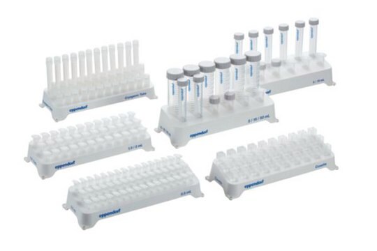 Eppendorf&#174; Tube Rack for 1.5 and 2.0 mL Tubes Holds 36 x 1.5-2 mL tubes, 3 rows of 12 wells each, pkg of 2&#160;pieces, white, autoclavable