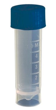 Self standing screw cap tube with cap capacity 5&#160;mL, blue, unassembled