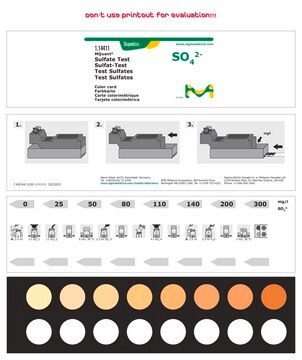 Sulfate Test colorimetric, 25-300&#160;mg/L (SO42-), for use with MCOLORTEST&#174;