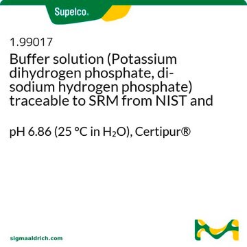 Buffer solution (Potassium dihydrogen phosphate, di-sodium hydrogen phosphate) traceable to SRM from NIST and PTB pH 6.86 (25&#160;°C in H2O), Certipur&#174;