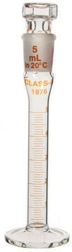 Aldrich&#174; graduated cylinders with joint, Class A female joint: ST/NS 14/20, volume 5&#160;mL, accuracy: 0.05&#160;mL