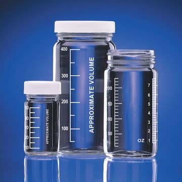 Graduated Valumetric&#8482; bottles polypropylene cap (with poly-vinyl liner), capacity 250&#160;mL (8&#160;oz)