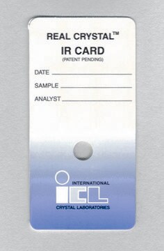 Real Crystal&#174; IR sample cards KCl, aperture diam. 15&#160;mm