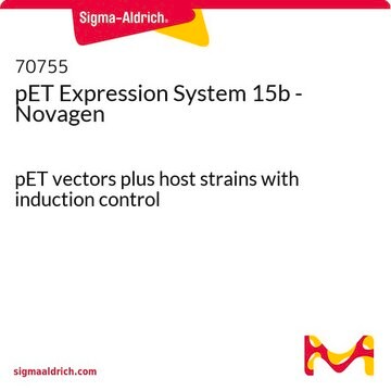 pET Expression System 15b - Novagen pET vectors plus host strains with induction control