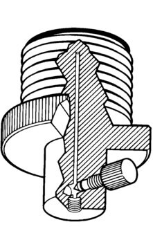 Bottom-drip adapter for large columns Luer tip and flow-regulator valve, 0 to 1mm adjustable bore, PTFE