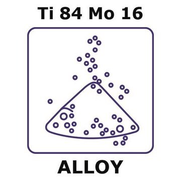 Titanium-molybdenum alloy, Ti84Mo16 powder, 150micron max. particle size, alloy pre-cursor, 500g