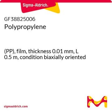 Polypropylene (PP), film, thickness 0.01&#160;mm, L 0.5&#160;m, condition biaxially oriented