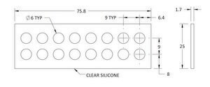 Grace Bio-Labs silicone gasket for ProPlate&#174; microarray system fits 16 wells, diam. 6&#160;mm
