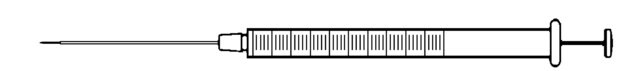 Hamilton&#174; syringe, 1000 series GASTIGHT&#174;, LTN Pt.5 (fixed needle with side port) 1010LTN, volume 10&#160;mL, needle size 22 ga, needle L 51&#160;mm (2&#160;in.)