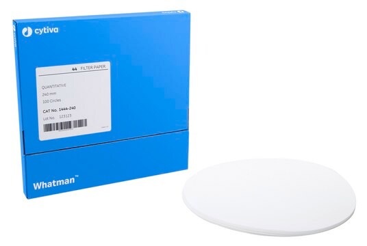 Whatman&#174; quantitative filter paper, ashless, Grade 44 circles, diam. 70&#160;mm, pack of 100