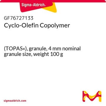 Cyclo-Olefin Copolymer (TOPAS«), granule, 4&#160;mm nominal granule size, weight 100&#160;g