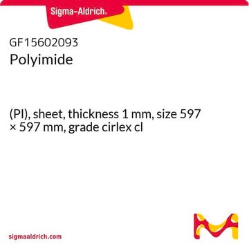 Polyimide (PI), sheet, thickness 1&#160;mm, size 597 × 597&#160;mm, grade cirlex cl