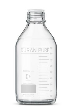 DURAN&#174; PURE Bottle clear, graduated, neck joint: threaded GL45, dust cover, without cap, bottle capacity 1000&#160;mL