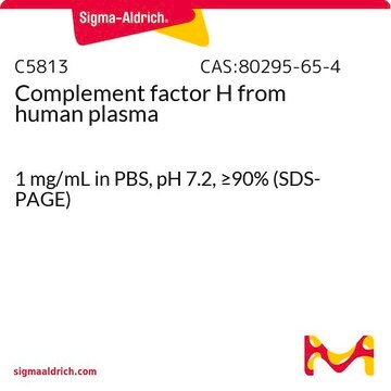 Complement factor H from human plasma 1&#160;mg/mL in PBS, pH 7.2, &#8805;90% (SDS-PAGE)