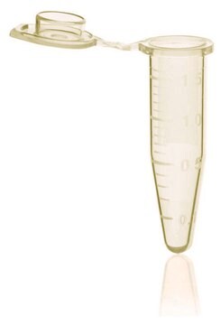 BRAND&#174; microcentrifuge tubes, 1.5mL with lid, polypropylene yellow, RCF max 20k G, BIO-CERT&#174; PCR QUALITY, 500EA