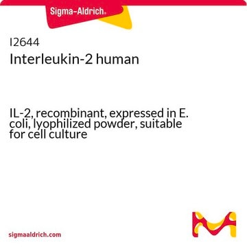 Interleukin-2 human IL-2, recombinant, expressed in E. coli, lyophilized powder, suitable for cell culture