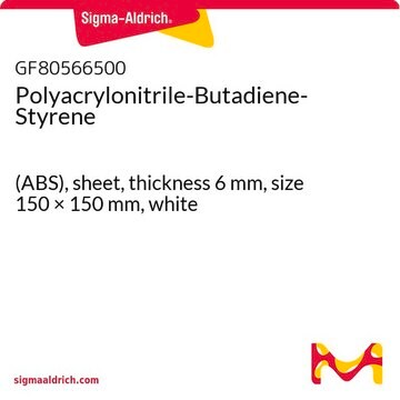 Polyacrylonitrile-Butadiene-Styrene (ABS), sheet, thickness 6&#160;mm, size 150 × 150&#160;mm, white