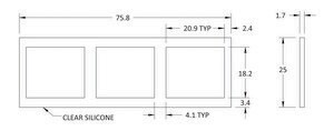Grace Bio-Labs silicone gasket for ProPlate&#174; microarray system fits 3 wells, size 18&#160;mm × 20&#160;mm