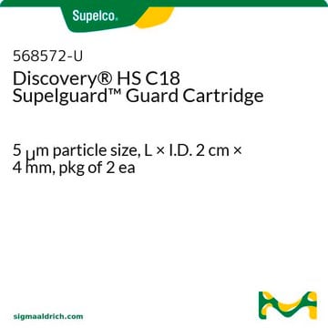 Discovery&#174; HS C18 Supelguard Guard Cartridge 5&#160;&#956;m particle size, L × I.D. 2&#160;cm × 4&#160;mm, pkg of 2&#160;ea